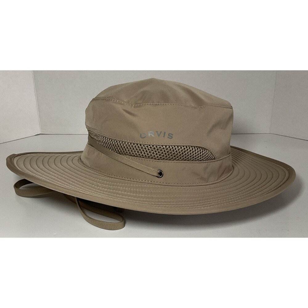 Orvis Tech Hat Unisex One Size Tan UPF 50+ Packable Floatable Boonie Sun Hat